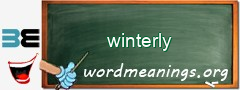 WordMeaning blackboard for winterly